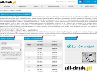 Kalendarze trójdzielne producent